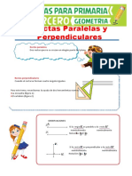 Rectas Paralelas y Perpendiculares para Tercero de Primaria