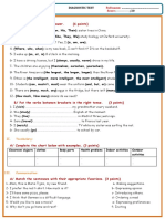 First Year Bac, Diagnostic Test, 2021 - 2022