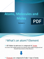 2 - Atoms Molecules Moles - Lecture 2