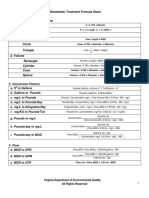 Wastewater Math Formula Sheet