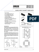 M54HC132 M74HC132: Quad 2-Input Schmitt Nand Gate