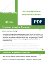 Interview Questions Selenium & Appium: Fresher Academy