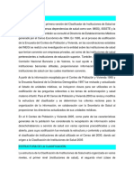 Clasificación de Instituciones de Salud.