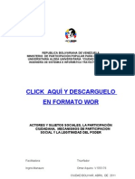 ENSAYO: Sujetos, Actores, Participacion y Legitimidad