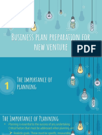 Business Plan Preparation For New Venture