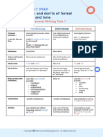 The 8 Dos and Don'ts of Formal Language and Tone: Ielts Test Prep