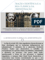 Administracao Cientifica e A Teoria Clas