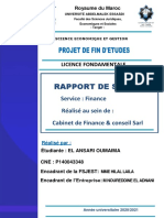 Rapport de Stage Cabinet de Finance & Conseil Sarl