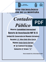 Reporte de Investigacion NIF B-15