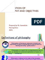 Formulation of Philosophy and Objectives: Prepared By: Ms. Sameeksha Nursing Tutor ACN