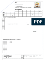 1º Atividade de Matemática