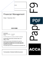 Financial Management: Friday 7 December 2012