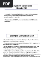 Analysis of Covariance (Chapter 16) : Regression