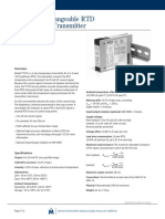 TT273 Field Rangeable RTD Temperature Transmitter