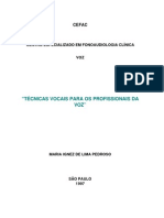 Tecnicas Vocais para Profissionais Da Voz