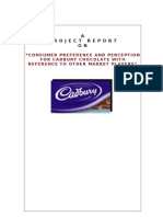 Consumer Preference and Perception For Cadbury Chocolate With Reference To Other Market Players