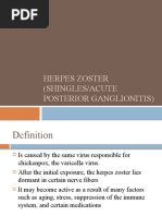 Herpes Zoster (Shingles/Acute Posterior Ganglionitis)