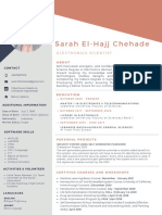 Blue and Brick Red Geometric Modern Resume