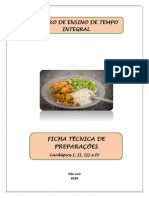 Ficha Técnica de Preparação Ensino de Tempo Integral