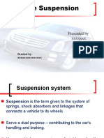 Active Suspension: Presented by XXXXXXX