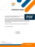 Certificado de Trabajo - Pilar