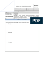 Evaluación Quimestral de Matemática II