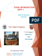 Orientation /introduction NSTP 1: Name of Instructor Instructor