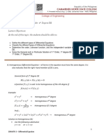 Lecture 2.1-Solution of 1 Order 1 Degree DE: Camarines Norte State College