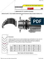 Critical Dimensions of V-Shape Packings