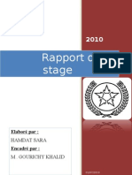 Rapport de Stage Sara Hamdat