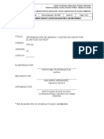 Determinación de Grasas y Aceites en Aguas Por El Metodo Soxhlet. Rocio Del Pilar Bojaca B. Química