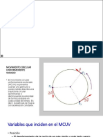 Clase 9. MOVIMIENTO CIRCULAR UNIFORME VARIADO