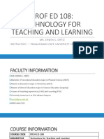 PROF ED 108: Technology For Teaching and Learning