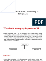 Leader in CSR 2020: A Case Study of Infosys LTD