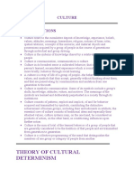 Theory of Cultural Determinism: Culture