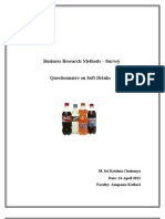 Business Research Methods Questionnaire On Soft Drinks