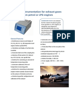 Testing Instrumentation For Exhaust Gases From Petrol or LPG Engines