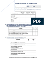 Home Work On High and Low Level Languages