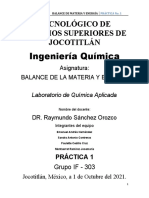 Balance de Materia o Energia