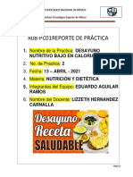 Reporte de Practica Dieta