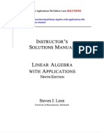 Linear Algebra With Applications 9th Edition Leon Solutions Manual