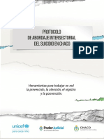 Protocolo de Abordaje Intersectorial Del Suicidio en Chaco