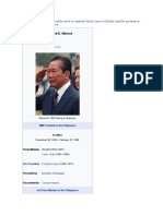Ferdinand E. Marcos: Philippine Name Middle Name Family Name