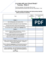 Visual Study Week 4 Checklist - Year 11