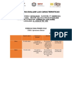 Rúbrica para Evaluar Las Caracteristicas