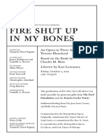 Fire Shut Up in My Bones Programme Metropolitan Opera