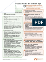 Concussion Do's and Don'ts From Concussions Ontario, Post-Concussion Care