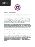 Open Letter To Governor Abbott On Vaccine Mandates