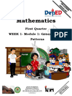 Mathematics: First Quarter WEEK 1-Module 1: Generating Patterns