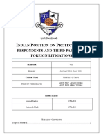 Indian Position On Protection of Respondents and Third Parties in Foreign Litigations